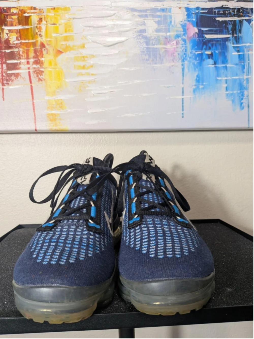 Nike Air VaporMax 2021 Flyknit Shoes Youth Size 5.5Y Blue Sneakers DZ5314-400